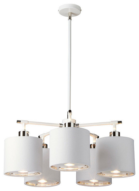 Balance Modern 5-Piece Chandelier, White