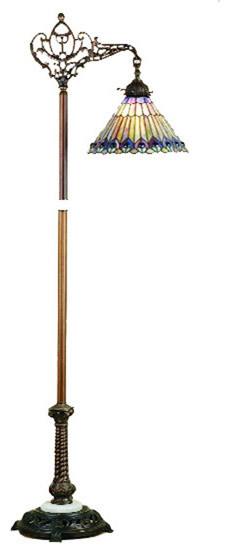 60 Jeweled Pea Bridge Arm Floor Lamp Victorian Lamps By Meyda Houzz 60 Jeweled Pea Bridge Arm, Bridge Arm Floor Lamp