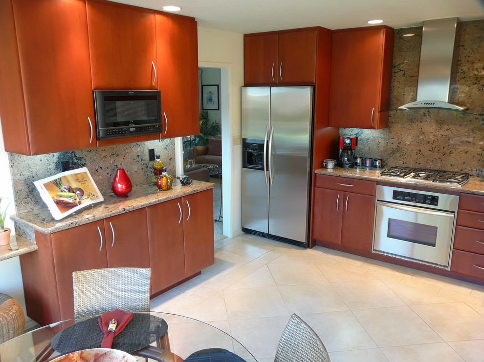 This is an example of a modern kitchen in San Diego.