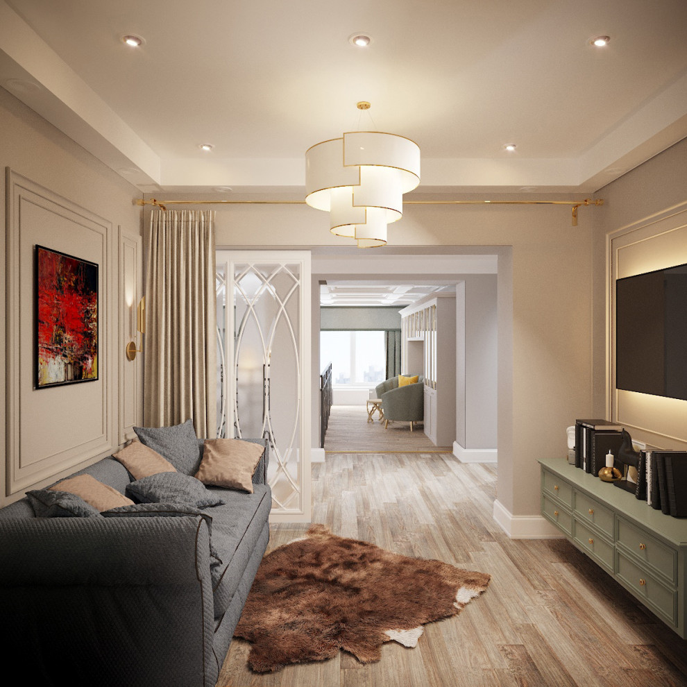 Дизайн-проект 2х этажной квартиры для большой семьи