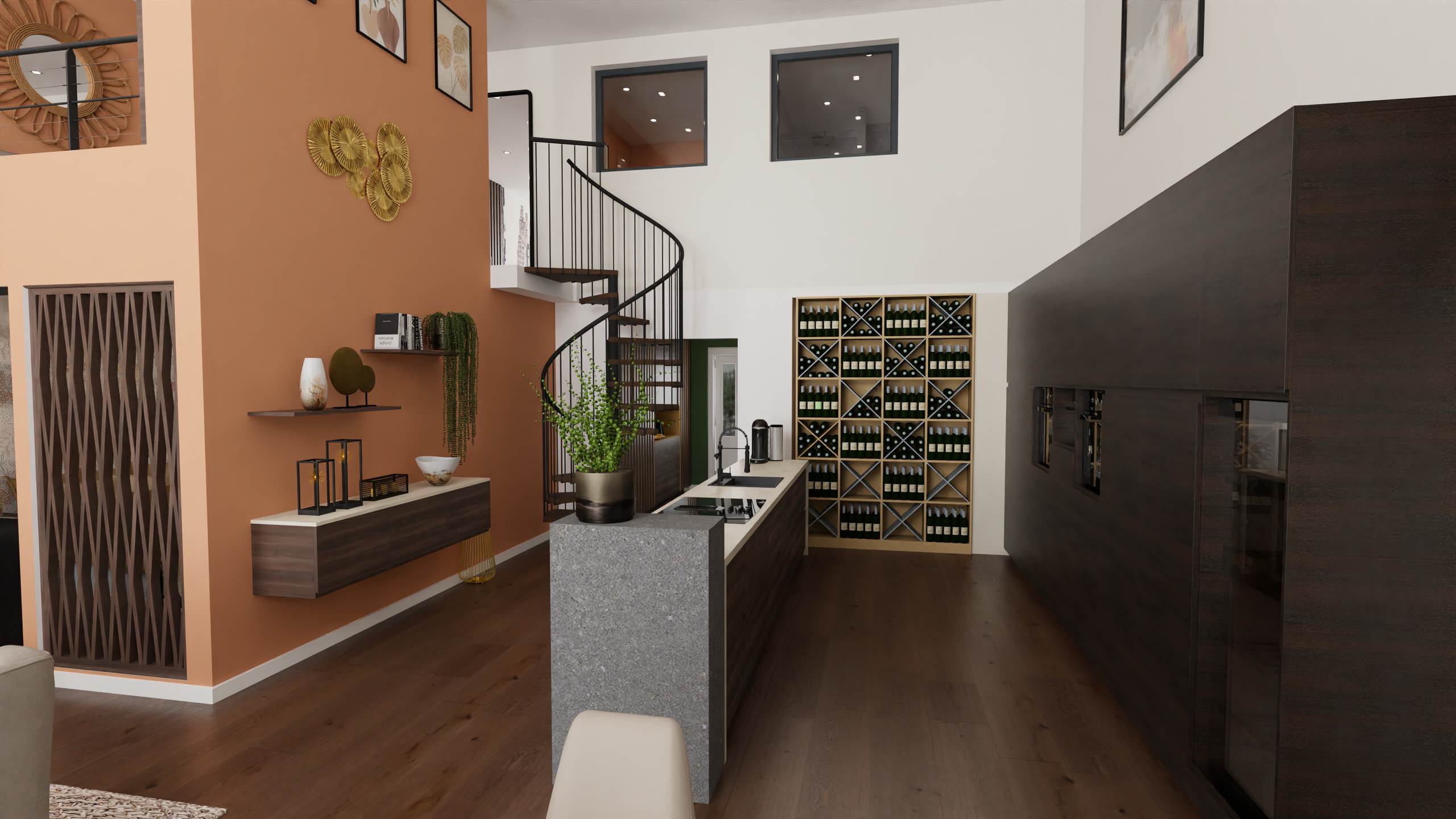 Appartement avec ouvertures façades