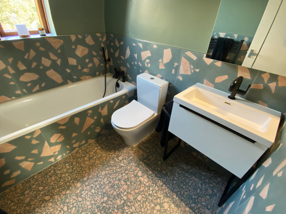 Sue & Mike's Terrazzo Hideaway, Twickenham - Industrial - Bathroom ...
