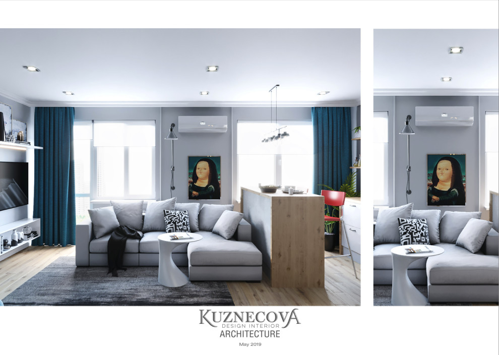 Дизайн проект квартиры 59 кв.м.