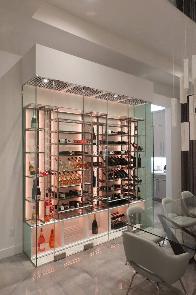Boca Wine Wall V Modern Wine Cellar Miami by Dragon Cellars Houzz