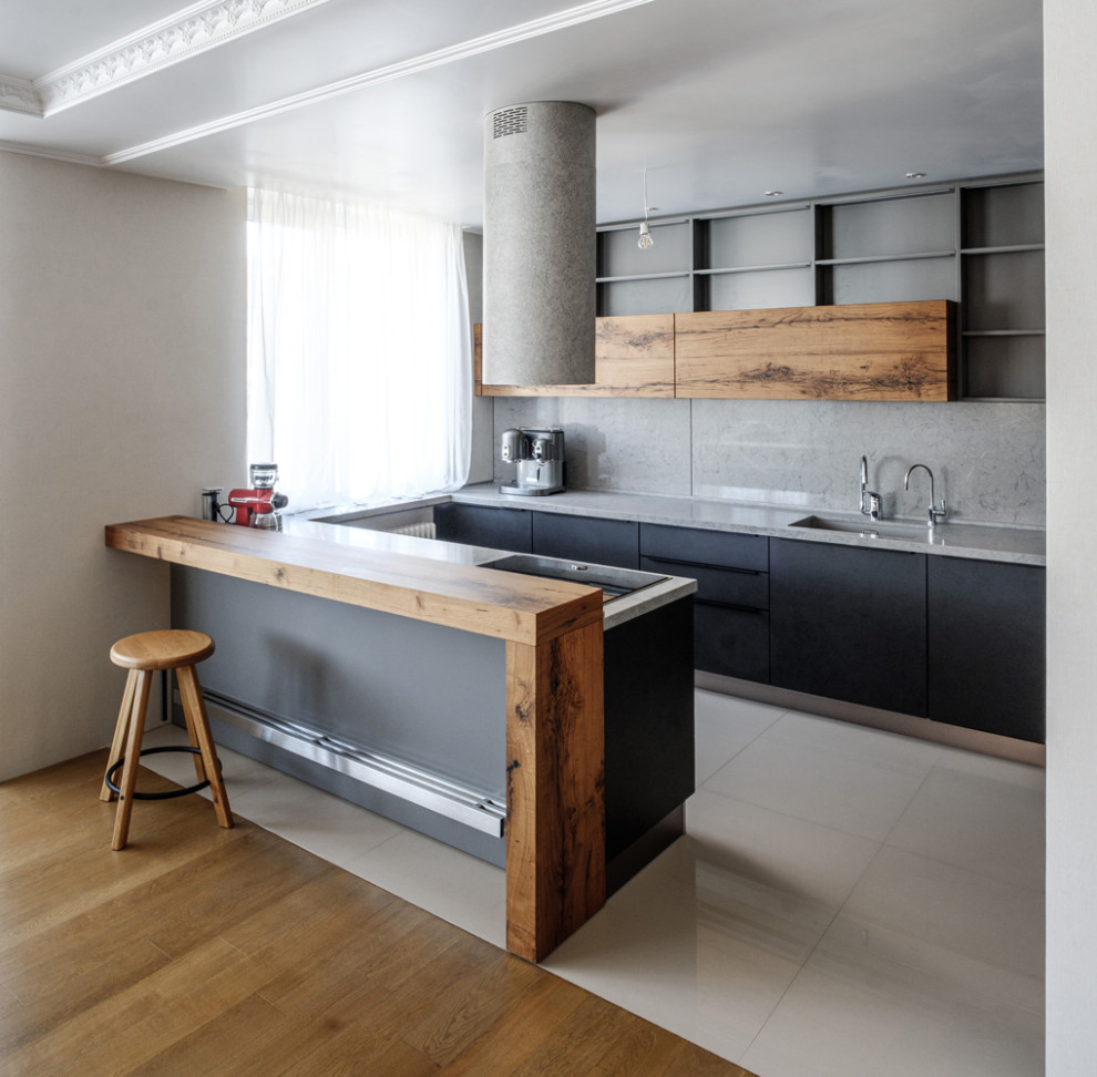 Кухня – гостиная с интересным решением