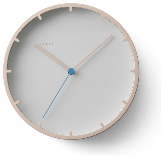 Mondo tick wanduhr beige moto design minimalistisch wanduhren ...