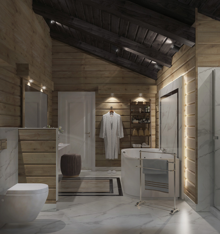 Интерьер дома из бруса