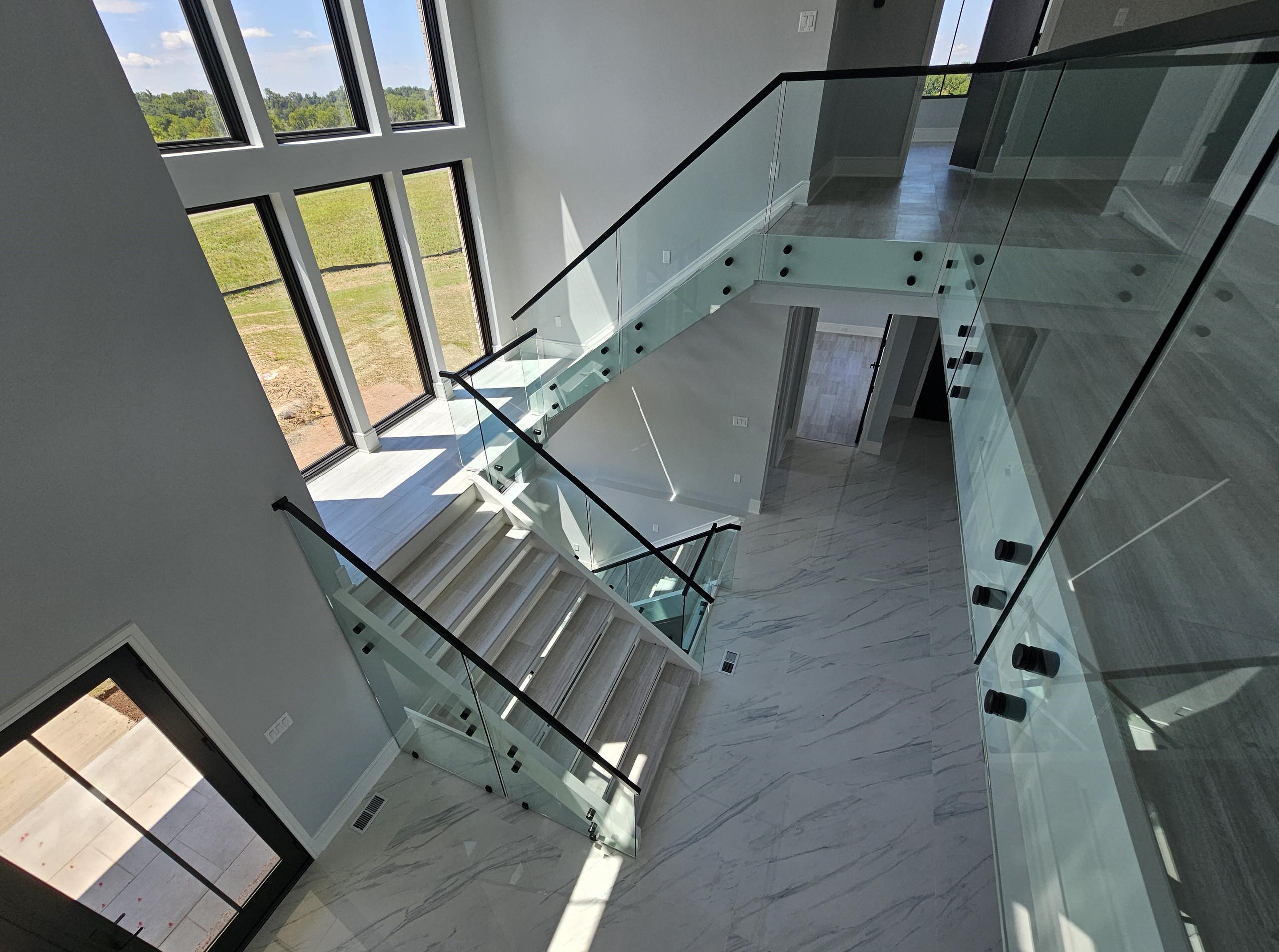 125_Modern Open Rise Stair with Glass Balustrade, Aldie, VA 20105