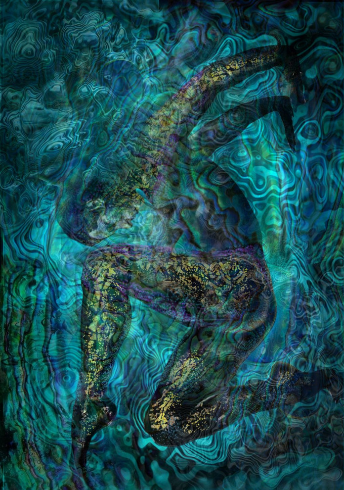 Принт на холсте в интерьере "Атлант" эротика фэнтези