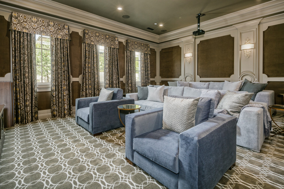 Classic California Luxury - Mediterranean - Home Theater - Los Angeles ...