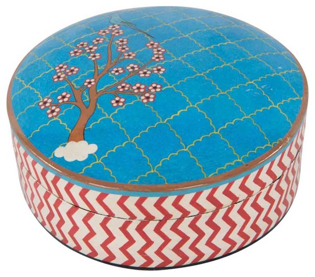 MEDITERRANEAN BLUE HAND PAINTED BOX