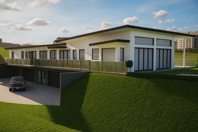 3D Rendering hus-og-facade