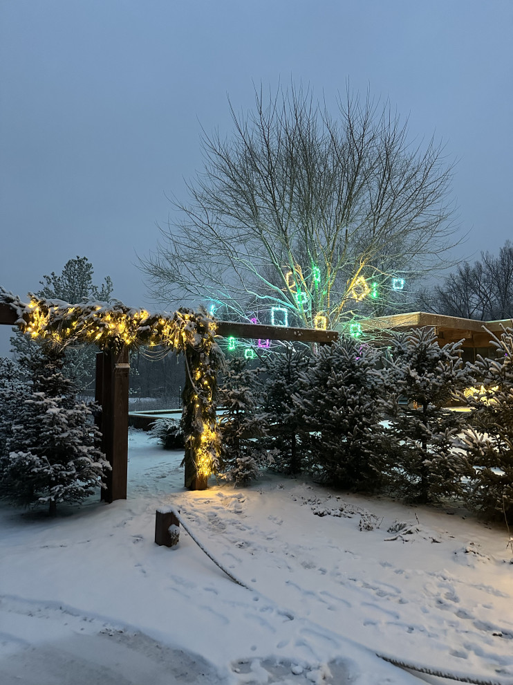 Новогоднее украшение сада