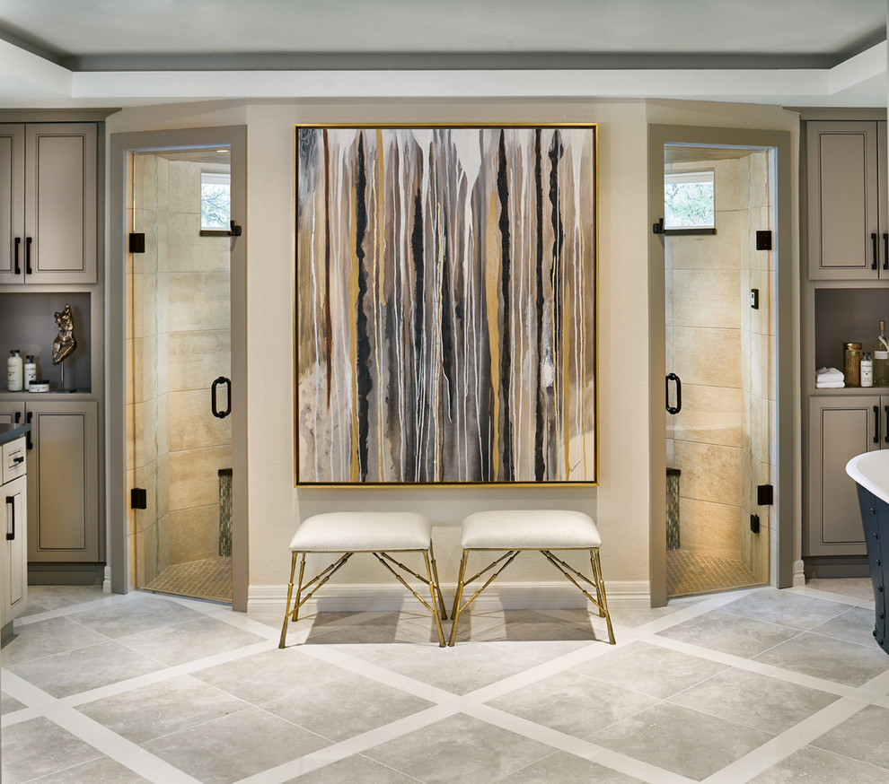 Inspiration for a transitional home design remodel in Denver