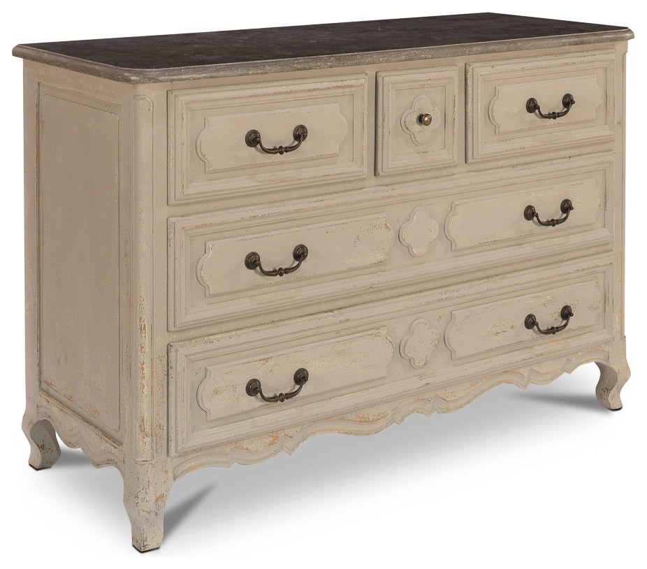 53 W Mason Chest Of Drawer Wood Colonial Mouse Grey Heavy