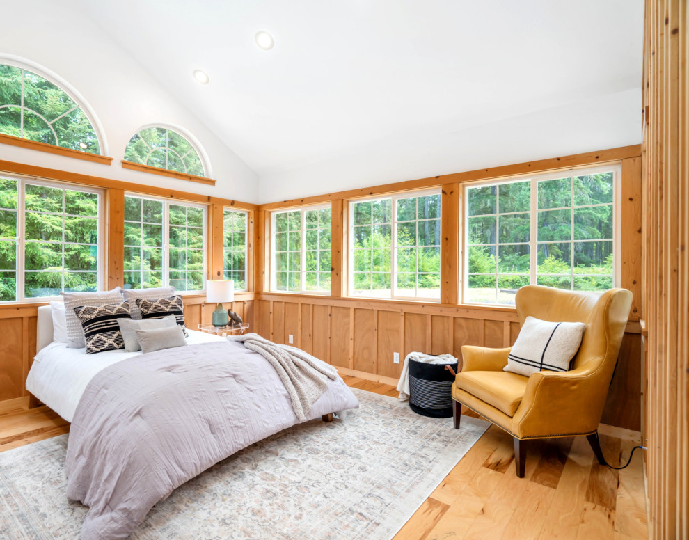 Inspiration for a rustic home design remodel in Seattle