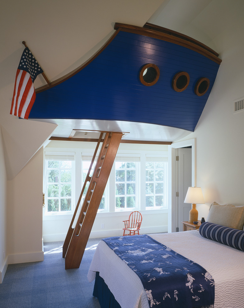Design ideas for a beach style kids' playroom in Boston.
