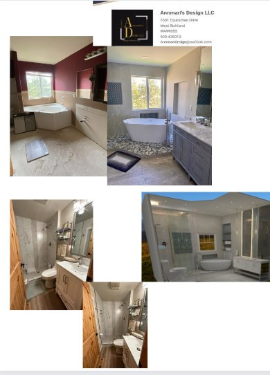 Before picture - Modern spa bathroom transformation