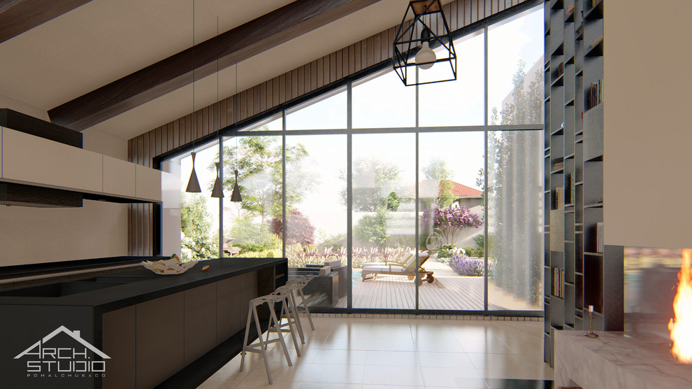 Проект дома с ландшафтным дизайном участка в Севастополе