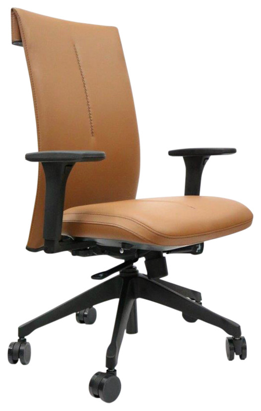 Leef Office Chair Camel Leather Modern Office Chairs by