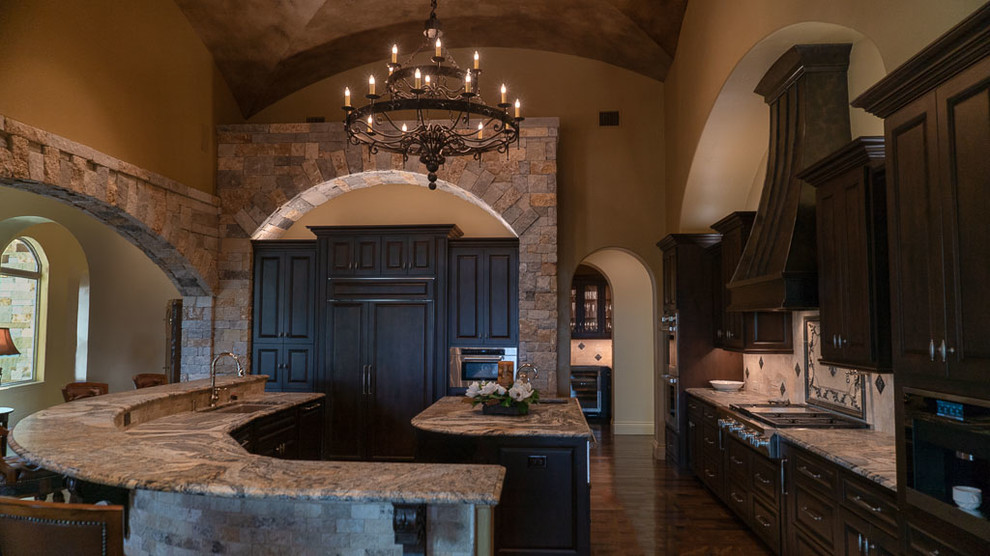 This is an example of a mediterranean kitchen in Austin.