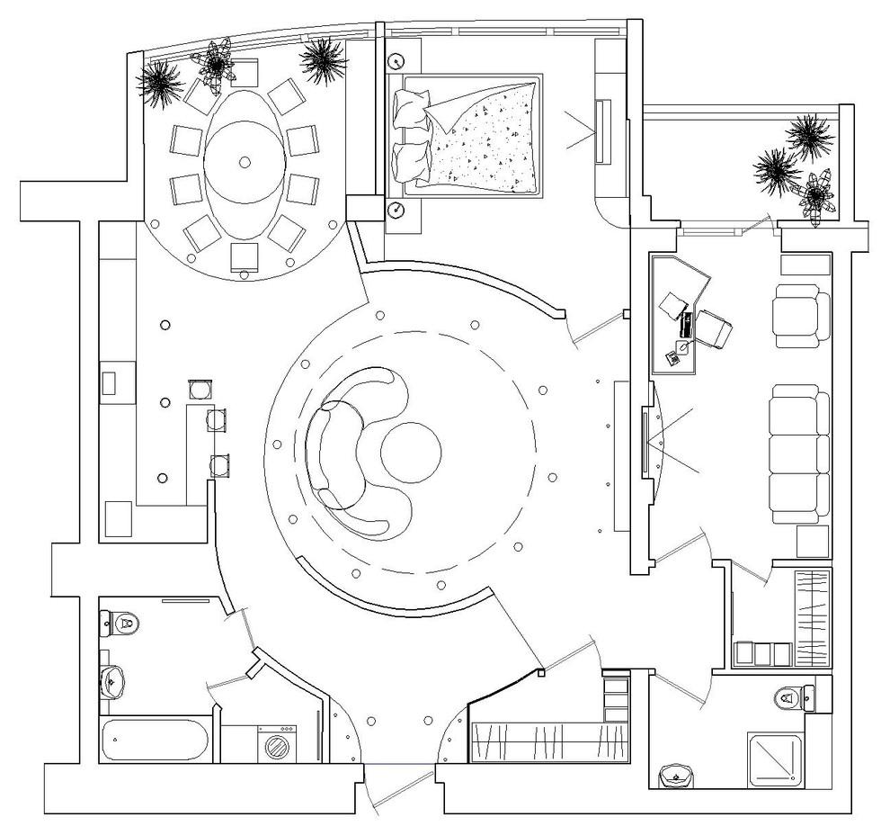 Интерьер квартиры на Воронцовских прудах в Москве