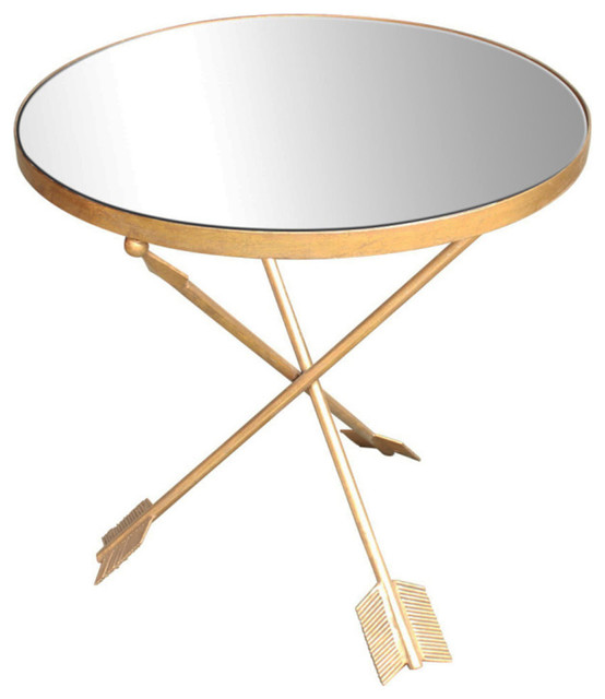Sagebrook Home Gold Arrow Accent Table Mirror Top Contemporary Sagebrook Home Gold Arrow Accent Table Mirror Top