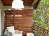 Transitional Balcony Portola Valley Residence