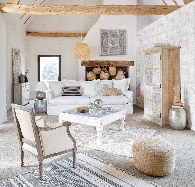 Exotic Style - Warm Whites tropisk-dagligstue
