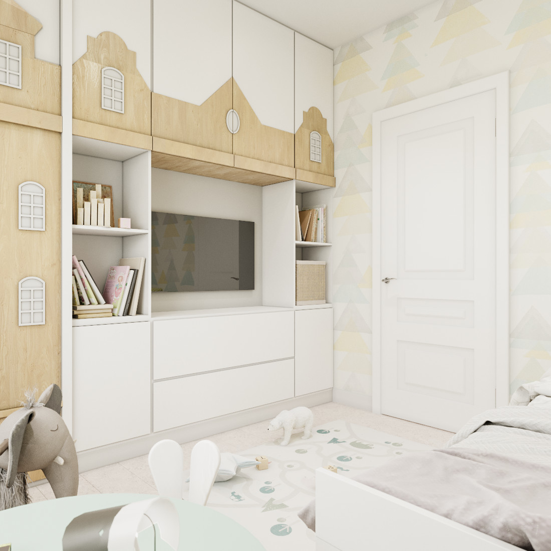 Коттедж с тремя детскими, 224 м2