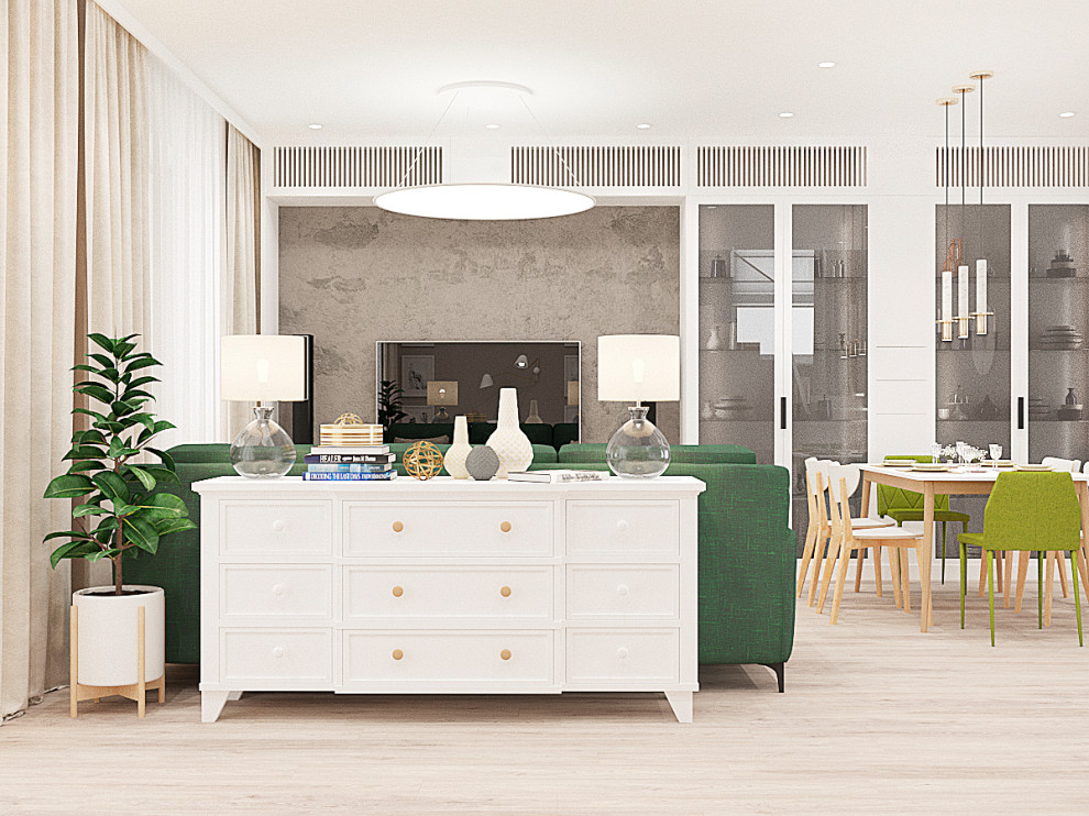 Столовая-гостиная в частном доме