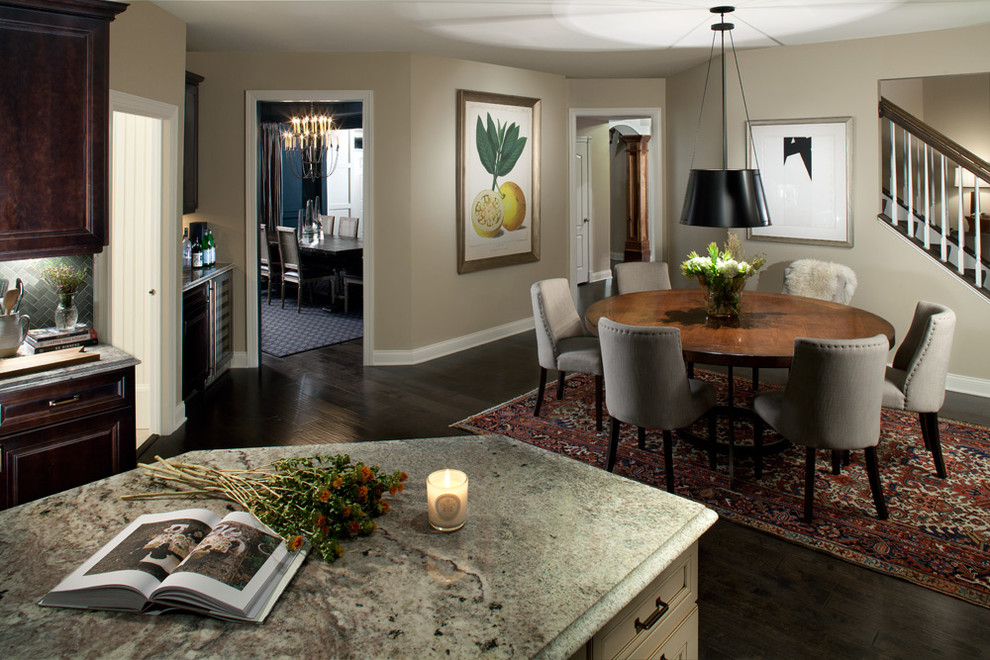 Example of a transitional home design design in Baltimore