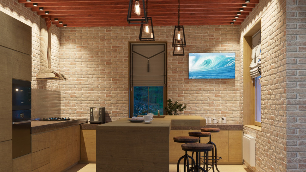 Проект пристройки кухни-гостиной к дому (визуализация и реализация)