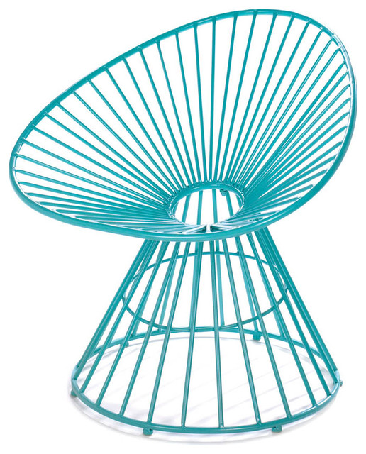 Teal Blue Patio Lounge Chair Transitional Outdoor Lounge Chairs