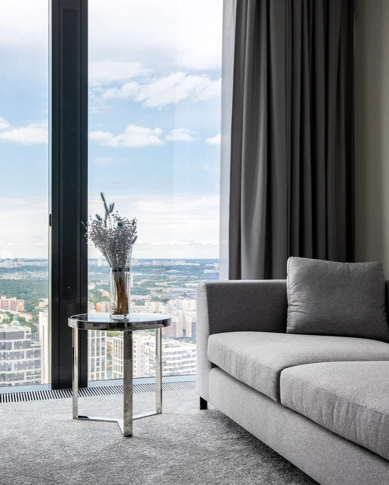 Дизайн интерьера апартаментов в Neva Towers, Москва-Сити (70 м2)