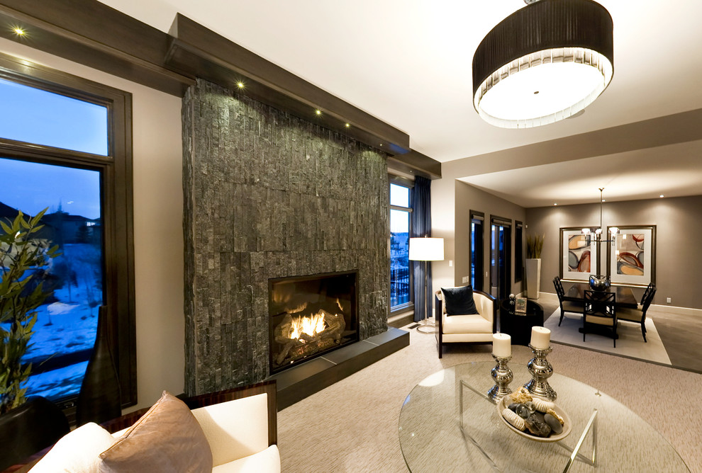 Inspiration for a contemporary living room in Grand Rapids.