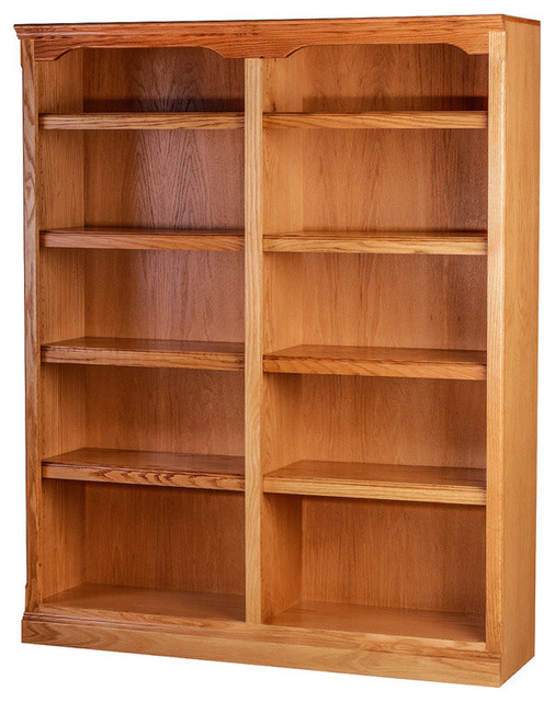 Traditional Oak Bookcase, Black Oak, 36h