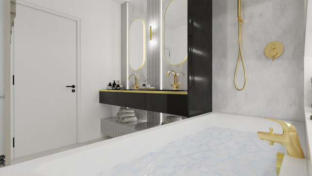 Rénovation complète d'une petite salle de bain 5m2 - Contemporary ...