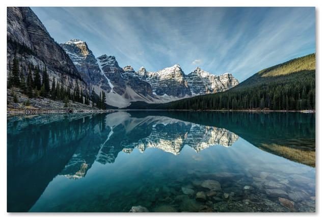 Pierre Leclerc 'Moraine Lake Reflection' Canvas Art, 32x22