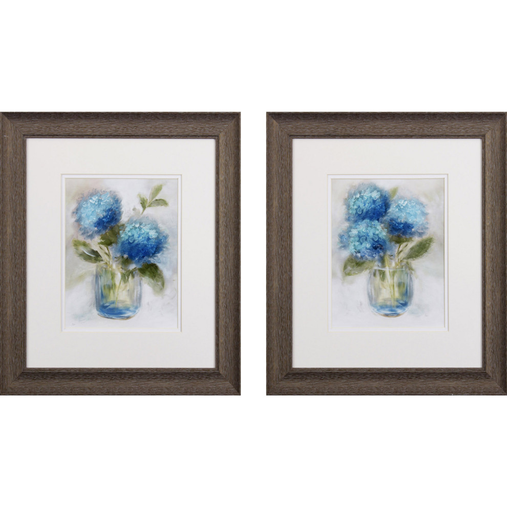 Bedazzled in Blue Wall Art, 2Piece Set Contemporary Prints And