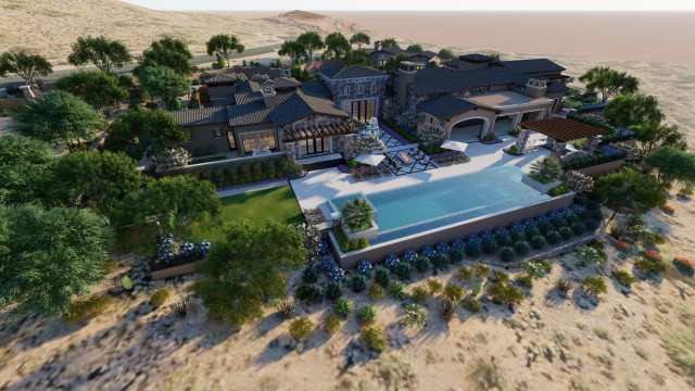 Backyard Oasis Rendering rendering