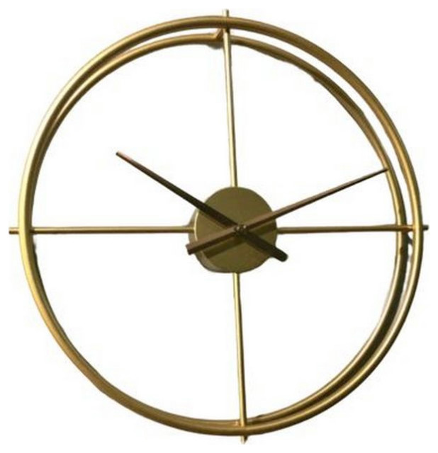 Large Gold Wall Clock For Living Room Decoration Contemporary Wall