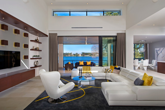 Custom Residence modern-wohnzimmer
