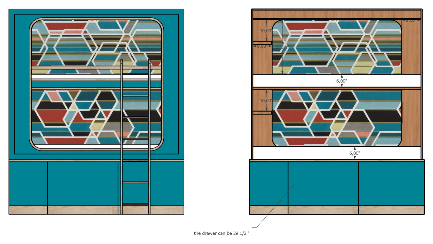 The Ultimate Retreat: Bespoke Bauhaus Bunk Bed for a Luxury Car Condo