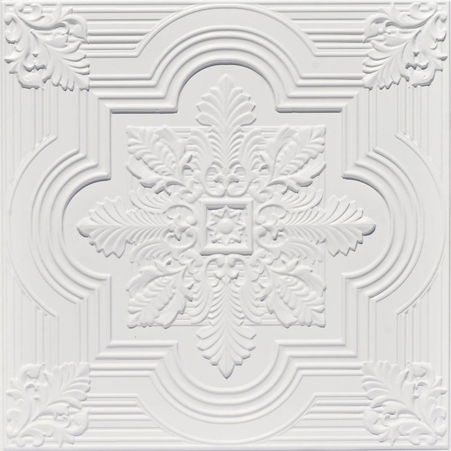 24 X24 D206 Pvc White Matte Faux Tin, White Faux Tin Ceiling Tiles