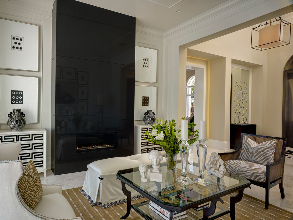 Home design - transitional home design idea in Miami