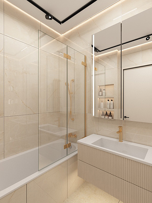 Пространство для семьи с двумя детьми. Москва, ЖК Западный порт