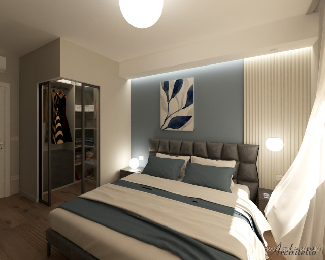 Camera contemporaneo-dormitorio