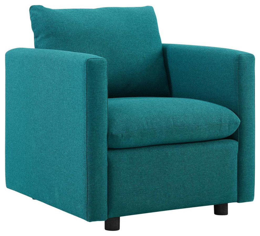 Activate Upholstered Fabric Armchair Teal EEI3045TEA Contemporary