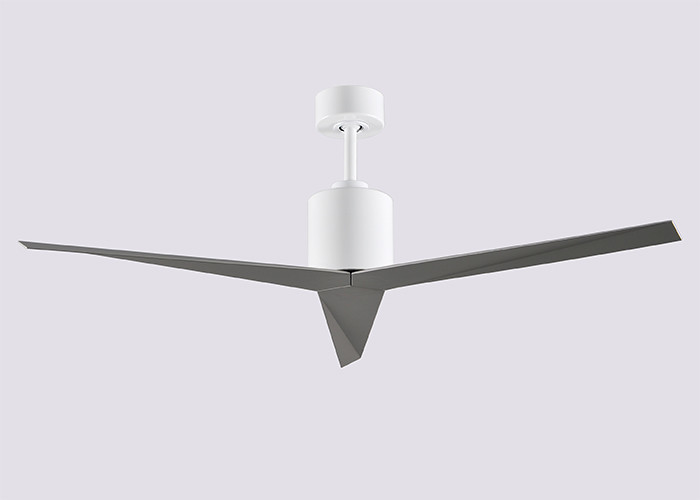 Eliza 56" Ceiling Fan, White and Gray Ash